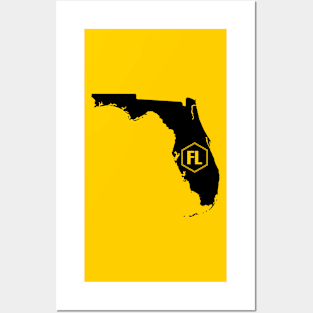 Florida Homer (Black) Posters and Art